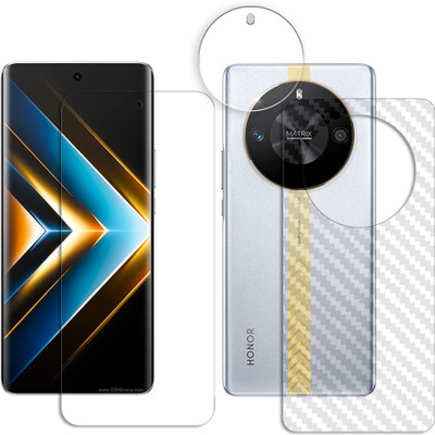 SOMTONE Front and Back Tempered Glass for Honor X50 GT FRONTBACK AND CAMERA LENS SCREEN GUARD(Pack of 1)