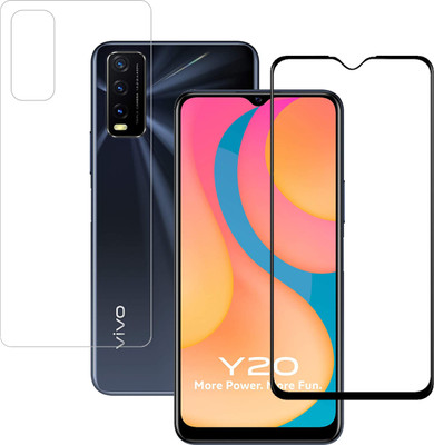 YOGKREETI Front and Back Tempered Glass for Vivo Y20(Pack of 2)
