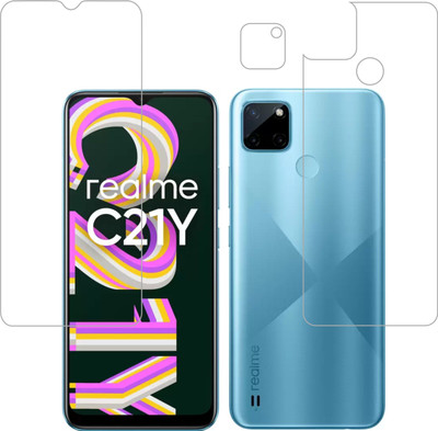 Vatsin Front and Back Tempered Glass for Realme C25Y(Pack of 3)
