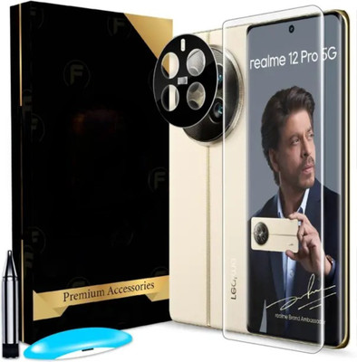 Gaqipud Front and Back Tempered Glass for Realme 12 Pro 5G, Realme 12 Pro, Realme 12Pro, Realme 12 Pro Plus 5G, Realme 12 Pro Plus, Realme 12 Pro +, Realme 12 Pro + 5G, ( 1 UV Glue Tempered Glass and 1 Black Camera Lens )(Pack of 2)