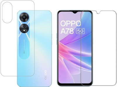 4 YARDS Front and Back Tempered Glass for Oppo A78 5G(Pack of 1)