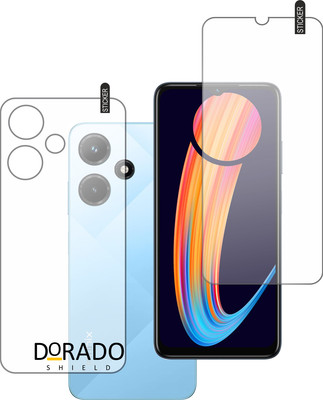 DORADO SHIELD Front and Back Tempered Glass for infinix hot 30i front and back guard(Pack of 2)