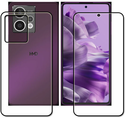 tombik Front and Back Tempered Glass for 1wr-HMD Crest Max-fb(Pack of 2)