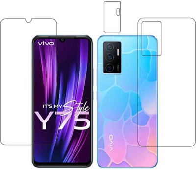 DOWRVIN Front and Back Tempered Glass for VIVO Y75(Pack of 2)