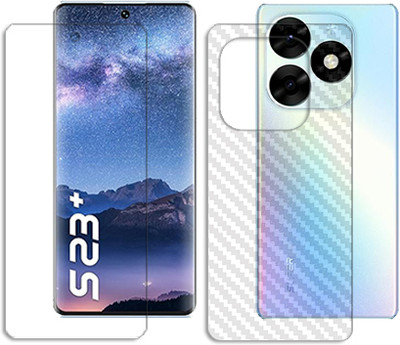 MUTAALI Front and Back Tempered Glass for itel S23+(Pack of 1)