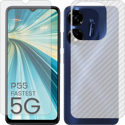 Mobling Front and Back Tempered Glass for Itel P55 5G(Pack of 2)