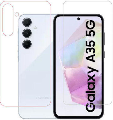 ECMERED Front and Back Tempered Glass for Samsung A55, Samsung A35(Pack of 1)
