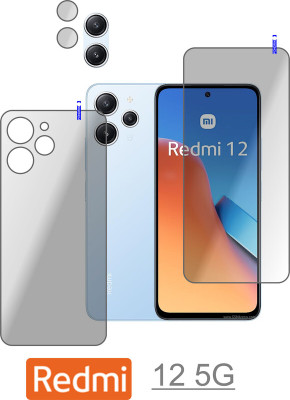 Cinzia Front and Back Tempered Glass for REDMI 12 5G(Pack of 3)