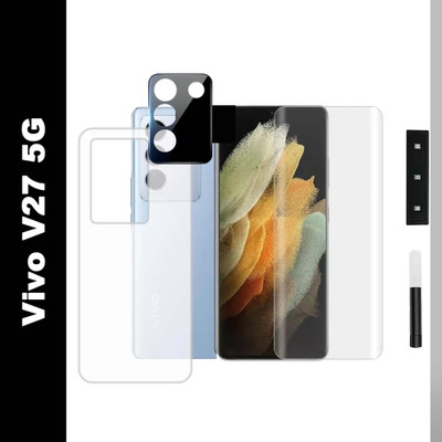 ITIANS Front and Back Tempered Glass for vivo v27 5g including back camera lens for vivo v27 5g(Pack of 3)