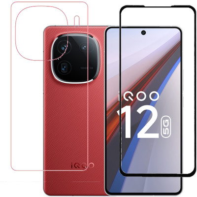 HOBBYTRONICS Front and Back Tempered Glass for IQOO 12 5G(Pack of 1)
