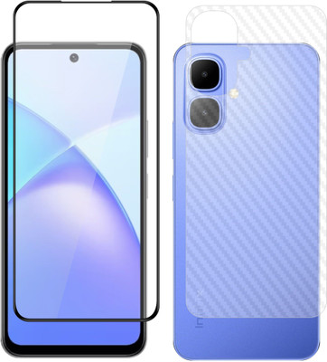 Ten To 11 Front and Back Tempered Glass for Infinix Smart 10, Infinix Smart 10 [Back Carbon Fiber](Pack of 2)