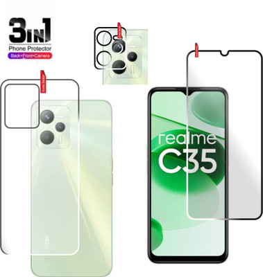 chakoor Front and Back Tempered Glass for Realme C35(Pack of 3)