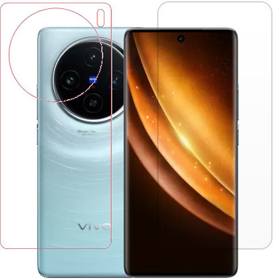 HOBBYTRONICS Front and Back Tempered Glass for vivo X100, VIVO X100(Pack of 1)