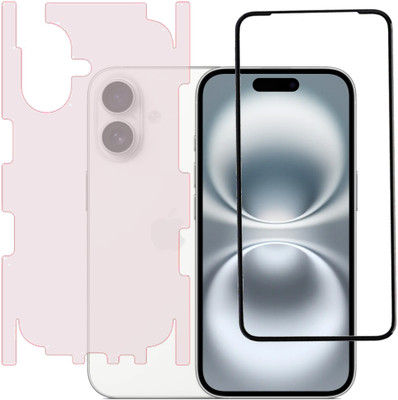 AARERED Front and Back Tempered Glass for iphone 16, IPHONE 16(Pack of 1)