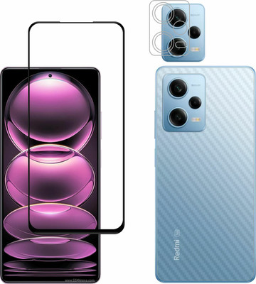 Ten To 11 Front and Back Tempered Glass for Redmi Note 12 Pro 5G, Redmi Note 12 Pro 5G [Back Carbon Fiber] [Rear Camera Lens Guard](Pack of 3)