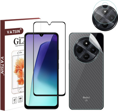 Vatsin Front and Back Tempered Glass for Redmi A4 5G(Pack of 3)