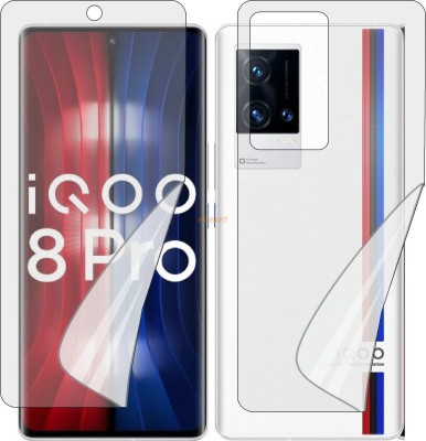 MOBART Front and Back Tempered Glass for VIVO IQOO 8 PRO 5G (Edge To Edge TPU, Full Coverage)(Pack of 1)