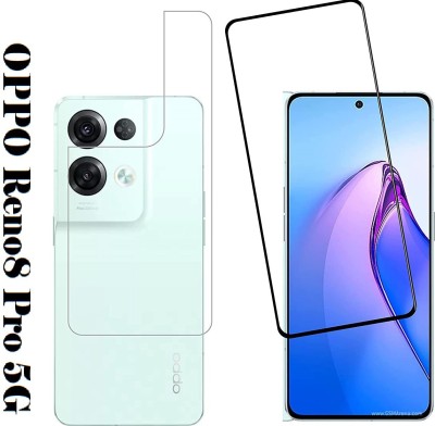 LIKEDESIGN Front and Back Tempered Glass for OPPO Reno8 Pro, OPPO Reno8 Pro 5G, OPPO Reno 8 Pro(Pack of 2)