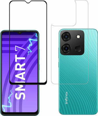 Vatsin Front and Back Tempered Glass for Infinix Smart 7(Pack of 2)