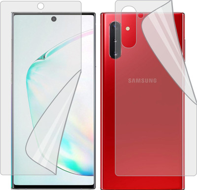 ZINGTEL Front and Back Tempered Glass for SAMSUNG GALAXY NOTE 10 (Edge To Edge TPU Full Coverage)(Pack of 1)