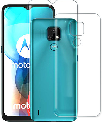 MUTAALI Front and Back Tempered Glass for Motorola E7(Pack of 1)