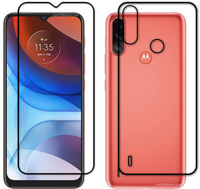 MUTAALI Front and Back Tempered Glass for Motorola E7 POWER(Pack of 1)