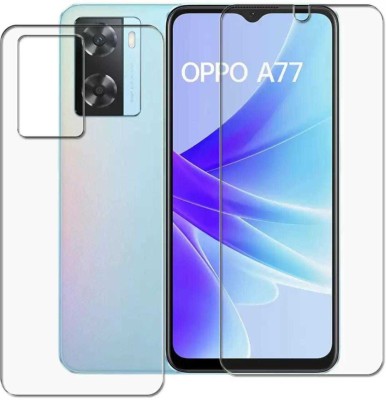 DOWRVIN Front and Back Tempered Glass for OPPO A77(Pack of 2)