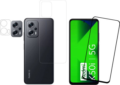 Vatsin Front and Back Tempered Glass for MI Redmi K50i(Pack of 3)