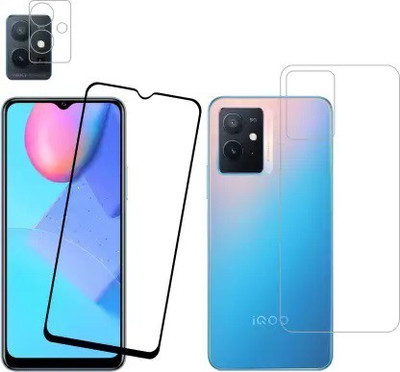 MUTAALI Front and Back Tempered Glass for iQOO Z6(Pack of 1)