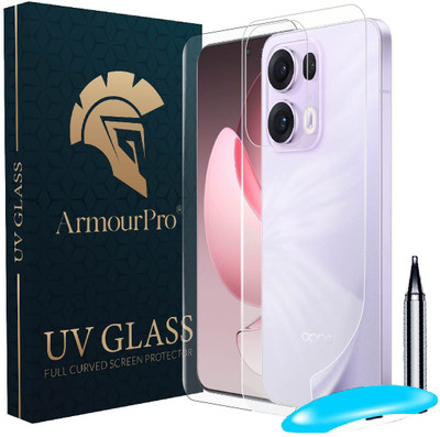 ArmourPro Front and Back Tempered Glass for Oppo Reno 13 Pro 5G, Oppo Reno 13 Pro, Reno 13 Pro 5G, UV Tempered Glass with Back Nano Fiber Guard(Pack of 2)