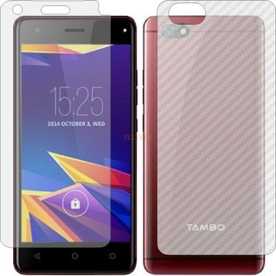 TELTREK Front and Back Tempered Glass for TAMBO TA2 PRO (Front Matte Finish & Back 3d Carbon Fiber)(Pack of 2)