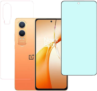 VAYUVAULT Front and Back Tempered Glass for OnePlus Nord CE4 lite 5G(Pack of 2)