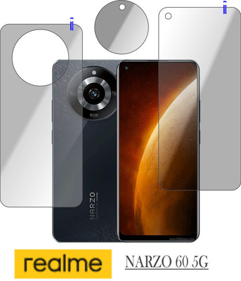 PONDRIK Front and Back Tempered Glass for realme narzo 60 5G(Pack of 3)
