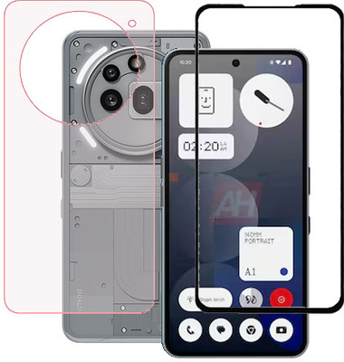 ojucase Front and Back Tempered Glass for Nothing Phone (3a) Pro(Pack of 1)