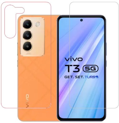 HOBBYTRONICS Front and Back Tempered Glass for Vivo Y200E 5G, Vivo T3 5G(Pack of 1)