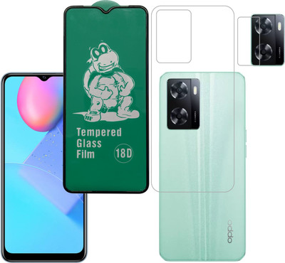 Vatsin Front and Back Tempered Glass for Oppo A77s(Pack of 3)