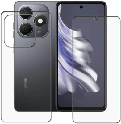 KHWABEEDA Front and Back Tempered Glass for TECNO SPARK 20 FRONT AND BACK TEMPERED GLASS(Pack of 2)