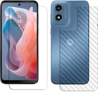 KHWABEEDA Front and Back Tempered Glass for MOTOROLA MOTO G PLAY( 2024 ) FRONT AND BACK TEMPERED GLASS(Pack of 2)