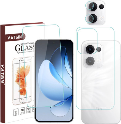 Vatsin Front and Back Tempered Glass for Oppo Reno 13 5G(Pack of 3)