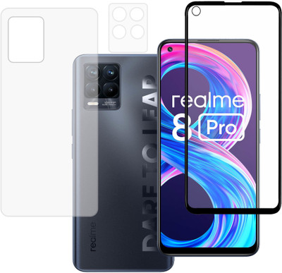 Systek Front and Back Tempered Glass for Realme 8 Pro(Pack of 3)