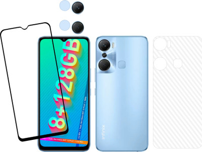 Ten To 11 Front and Back Tempered Glass for Infinix Hot 12 Pro, Infinix Hot 12 Pro (Back Carbon Fiber)(Pack of 3)