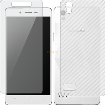TELTREK Front and Back Tempered Glass for OPPO MIRROR 5S (Front Matte Finish & Back 3d Carbon Fiber)(Pack of 2)