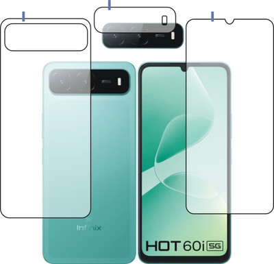 DESIBUZZ Front and Back Tempered Glass for Infinix HOT 60i 5G, Infinix HOT 60i 5G camera lens protectors(Pack of 3)