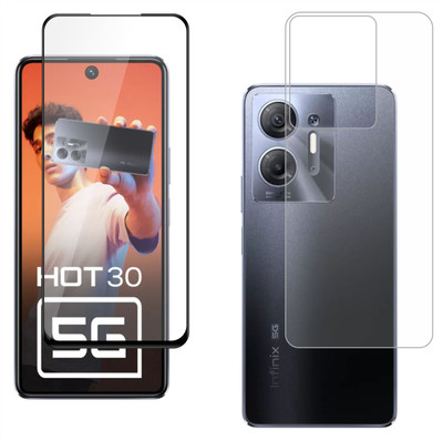 Ten To 11 Front and Back Tempered Glass for Infinix Hot 30 5G(Pack of 2)