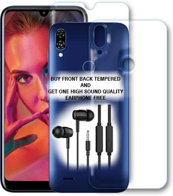 SOMTONE Front and Back Tempered Glass for Gionee F10 FRONT BACK TEMPERED GLASS BUY AND GET EARPHONE FREE(Pack of 1)