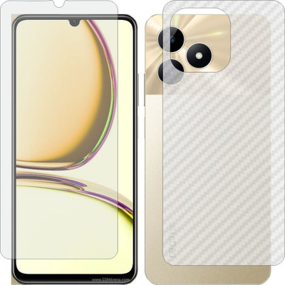 MOBART Front and Back Tempered Glass for Realme RMX3762(Pack of 2)