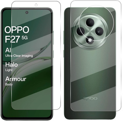 4 YARDS Front and Back Tempered Glass for Oppo F27 5G(Pack of 1)