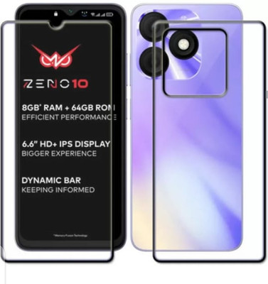 DB Front and Back Tempered Glass for ITEL ZENO 10(Pack of 2)