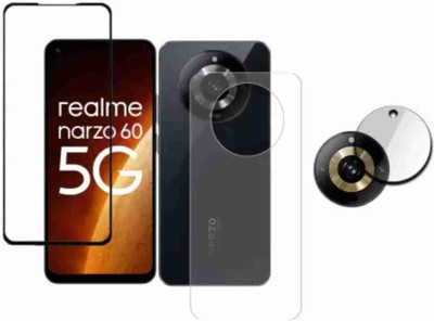 GLAMEECH Front and Back Tempered Glass for REALME NARZO 60 5G(Pack of 3)