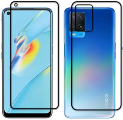 AHWAVEEDA Front and Back Tempered Glass for OPPO A54 5G FRONT AND BACK TEMPERED GLASS(Pack of 2)